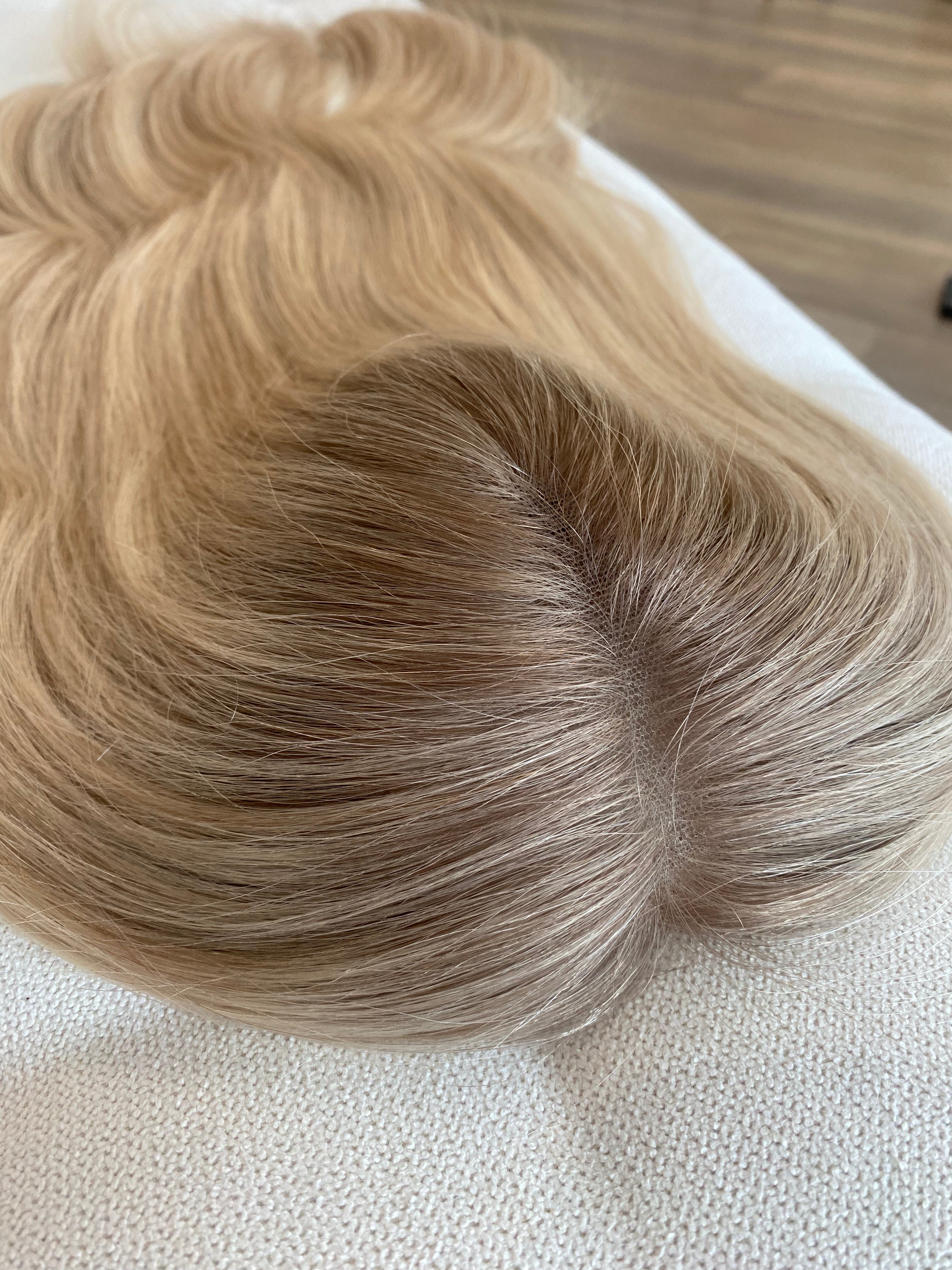 Adeline Closed Lace Low Density Topper with a 8 x 8 cap