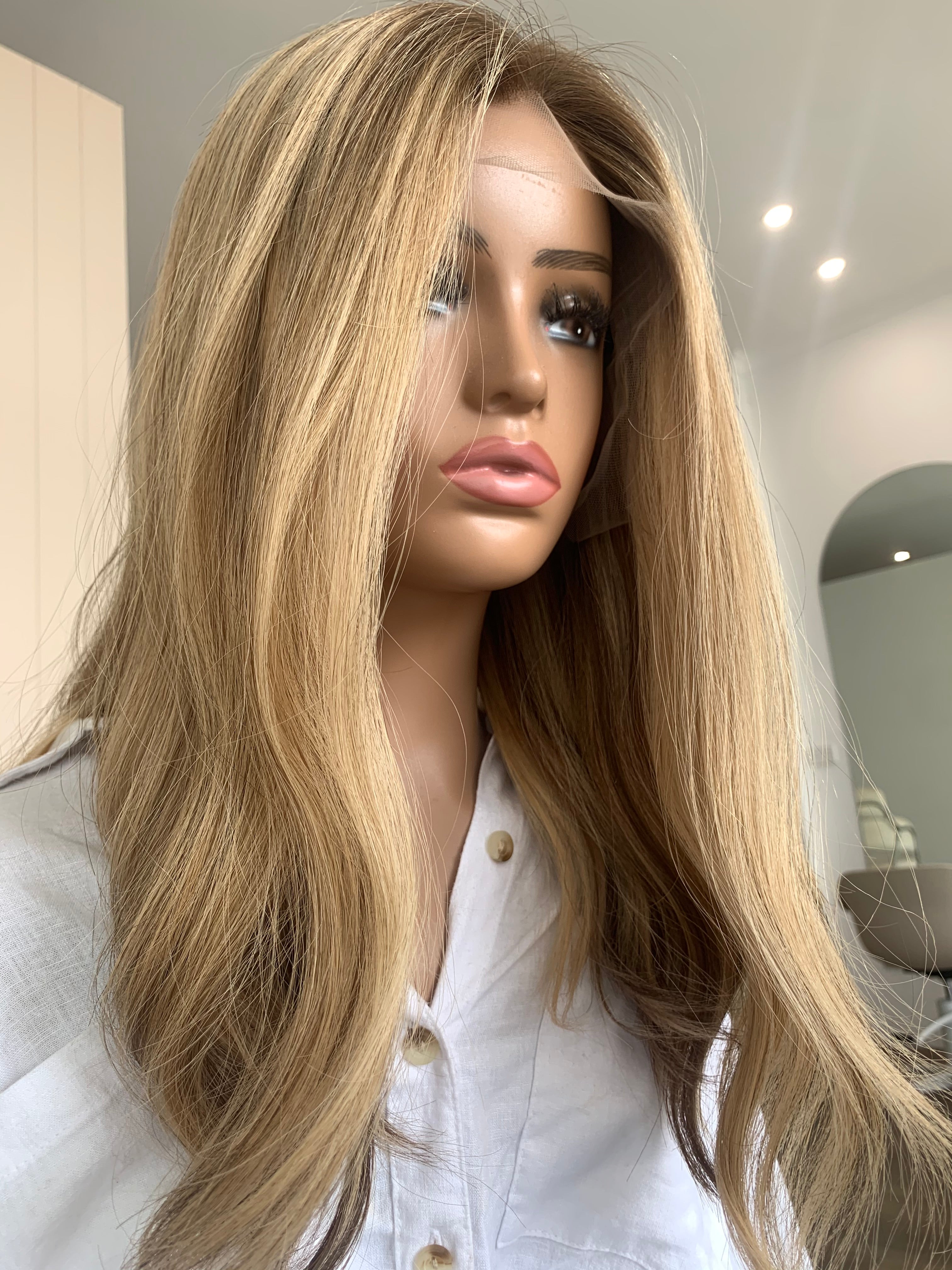 Cicely - Lace Front Human Hair Wig 18 Inches Medium Cap