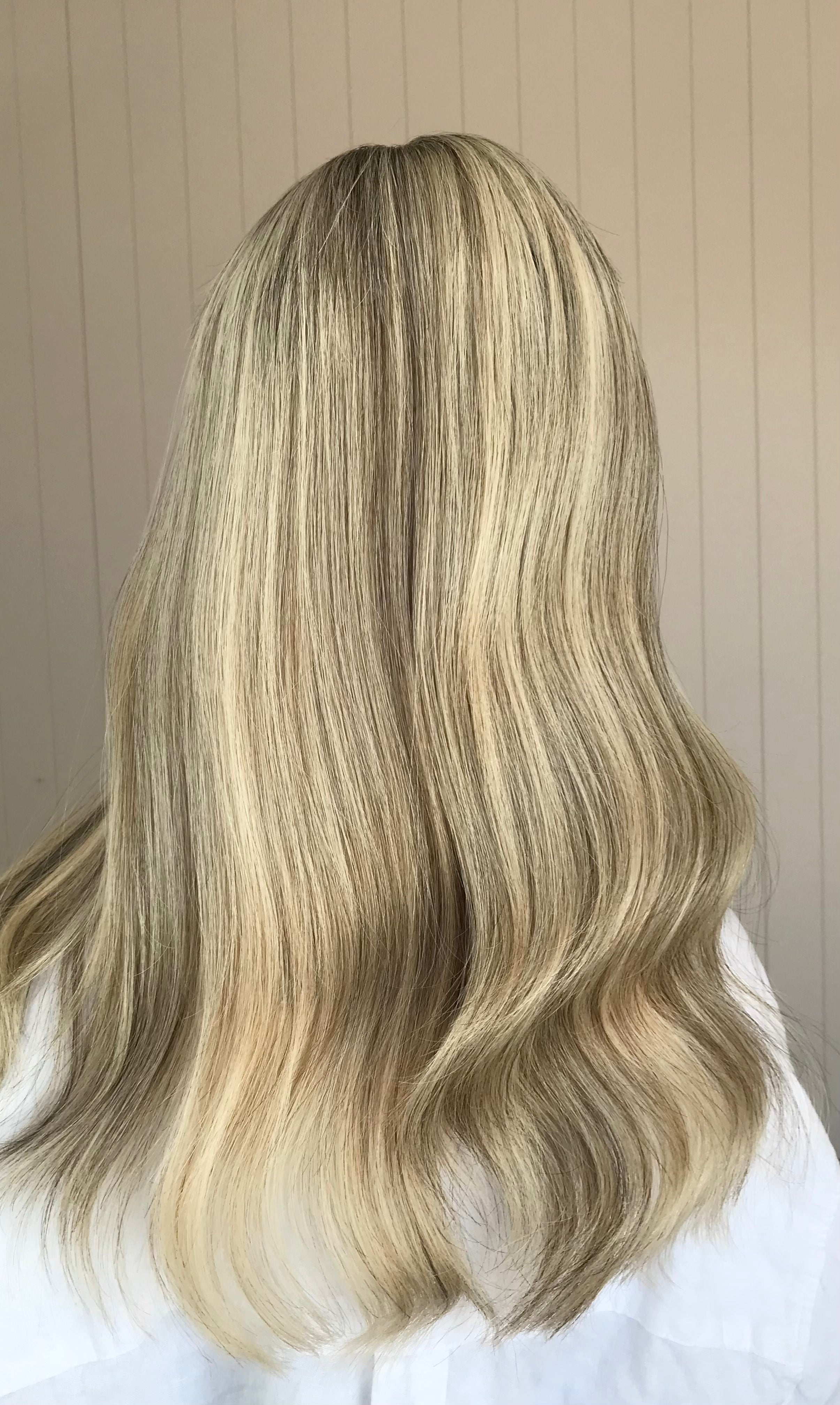 Frankie Closed Lace Low Density Topper with a 8 x 8 cap