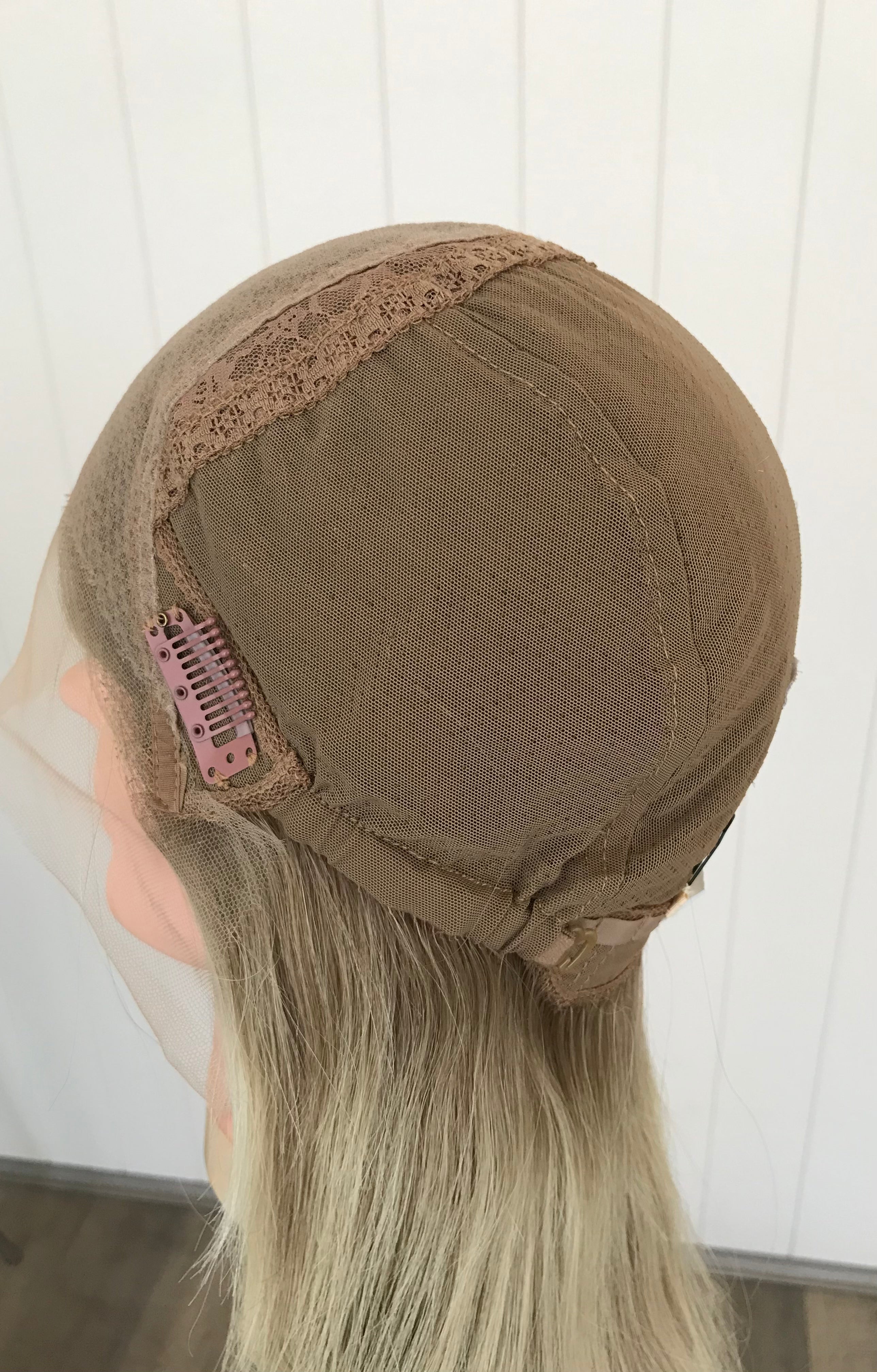 Emmerson Hand Tied Lace Wig 18 Inches with a small cap